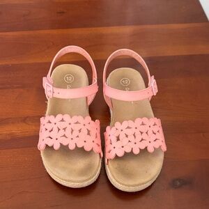 Cat & Jack Coral Pink Floral Cutout Sandals